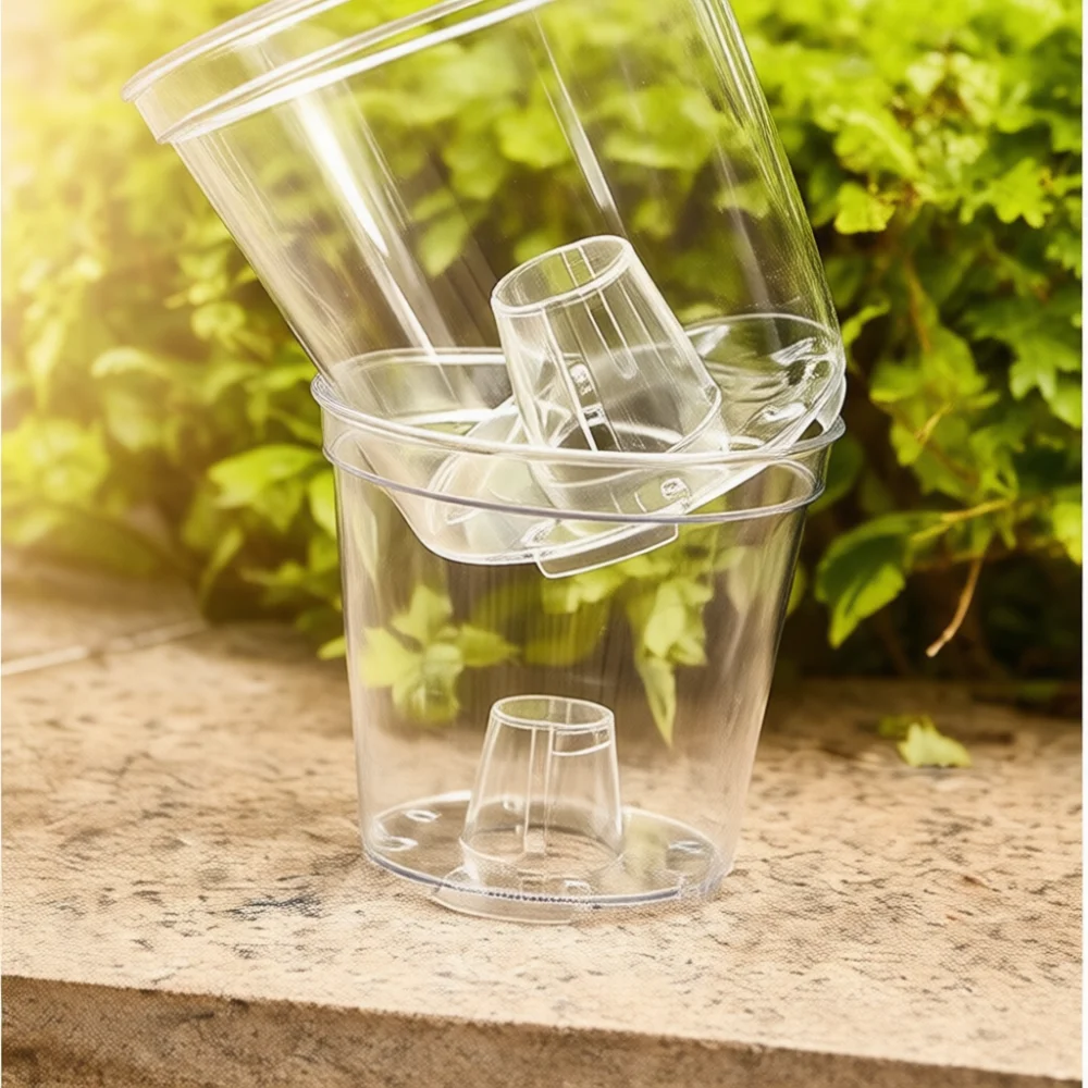 Transparent Plastic Orchid Planter Breathable Root Monitoring Pot Durable Gardening Container For Rare Healthy Flowers