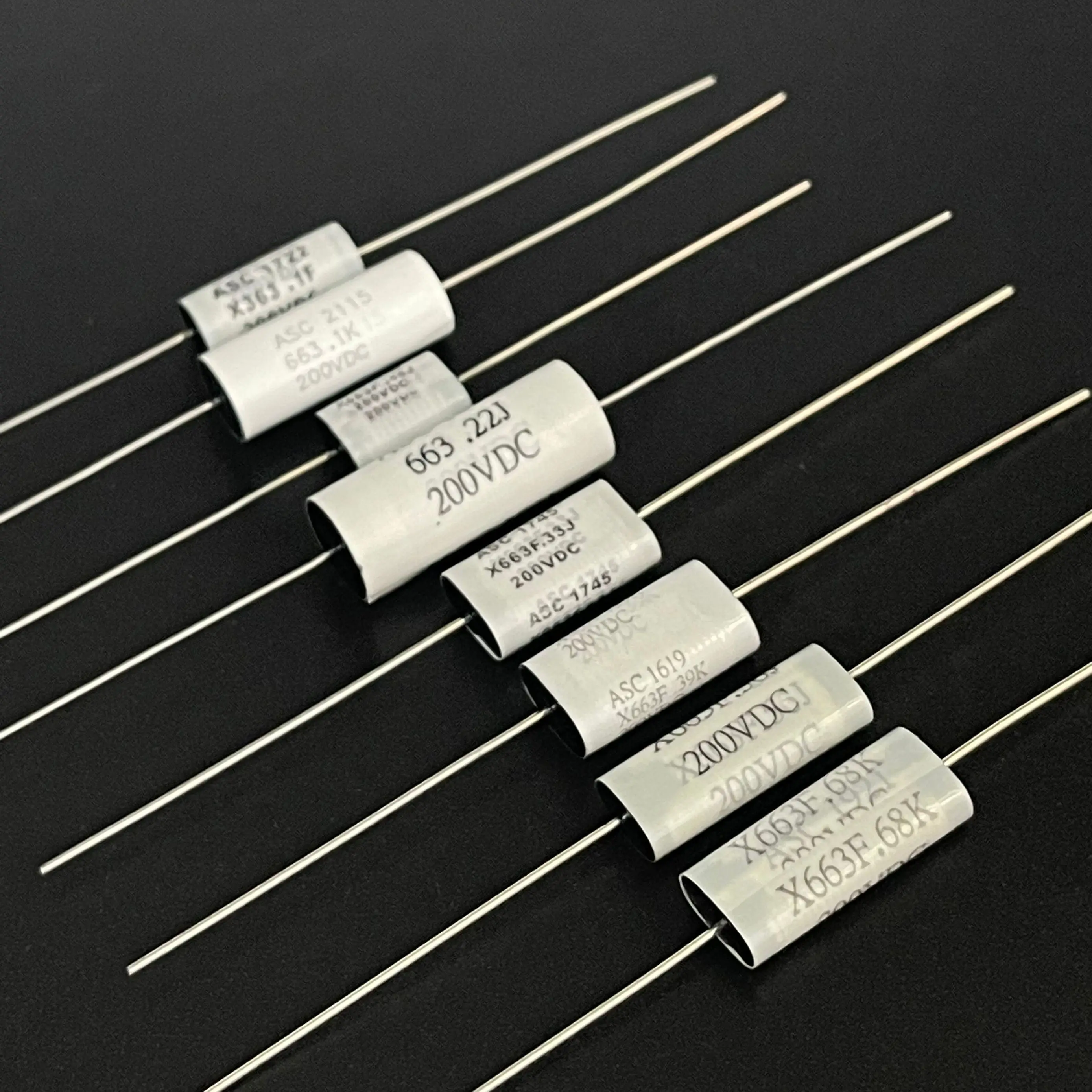 ASC 0.1UF 0.15UF 0.22UF 0.33UF 0.39UF 0.56UF 0.68UF 200V 1pcs price Audio coupling capacitor 1pcs price