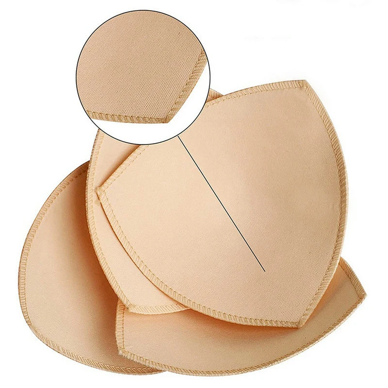 1pair Swimsuit Padding Inserts Women Clothes Accessories Foam Triangle Sponge Pads Chest Cups Breast Bikini Inserts Chest Pad