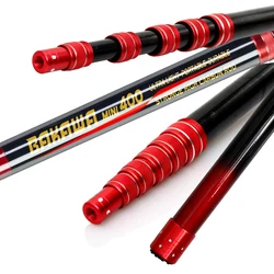 Folding Fishing Landing Hand Nets 2.1/3.0/3.6M Telescoping Flip Pole Lightweight Carp Carbon Fiber Folding Fly Tools Dip Net