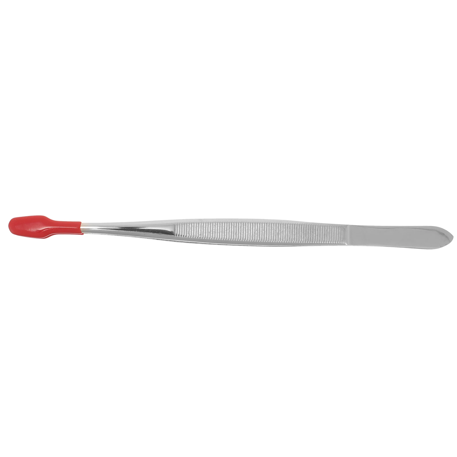 

Rubber Coated Tweezers 15cm Flat Tip for Crafts Jewelry Stamps Coins Precision Hobby Lab Industrial Hand Tools Stainless Steel
