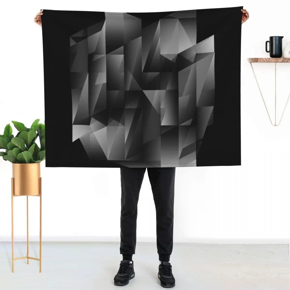 

Abstract Architecture Throw Blanket Cozy Napping Blanket Gift for Mom Dad