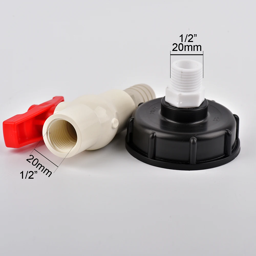 IBC Tank Adapter Garden Hose Faucet Lengthen Connector Water Tank Wine Barrel Adapter Fittings