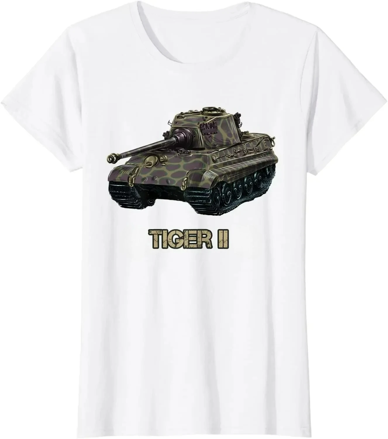 Panzer VI King Tiger German Tiger II Tank T-Shirt 100% Cotton O-Neck Summer Short Sleeve Casual Mens T-shirt