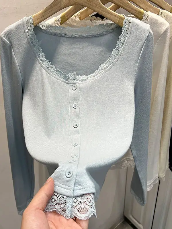 plus Size Modal Long Sleeve T-Shirt Women's Fashion round Neck Base Shirt Inner Wear Layering Top Sweet Style Shoulder Length