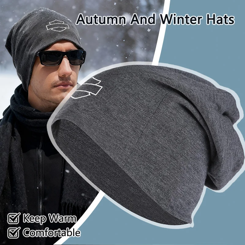 1 יחידה כובע חורף חם היפ הופ מעובה כובע סקאלקאפ קז'ואלי לגברים להרלי דיוידסון סופטייל ספורטסטר VRSC טורינג X48 883