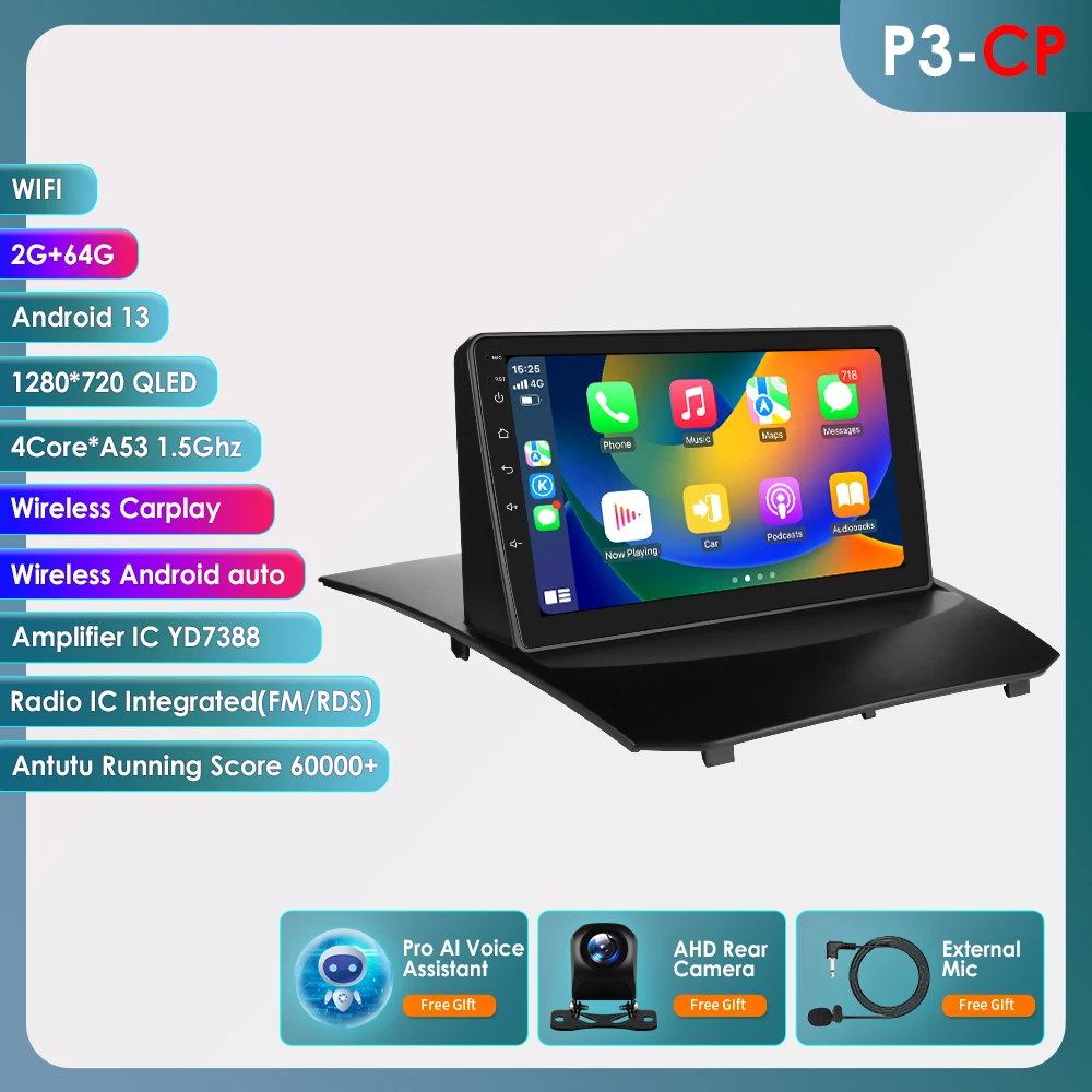 Auto Speler voor Ford Fiesta 2009-2017 Android Autoradio Multimedia Video GPS Intelligente 4G Stereo Carplay Autoradio WIFI DSP