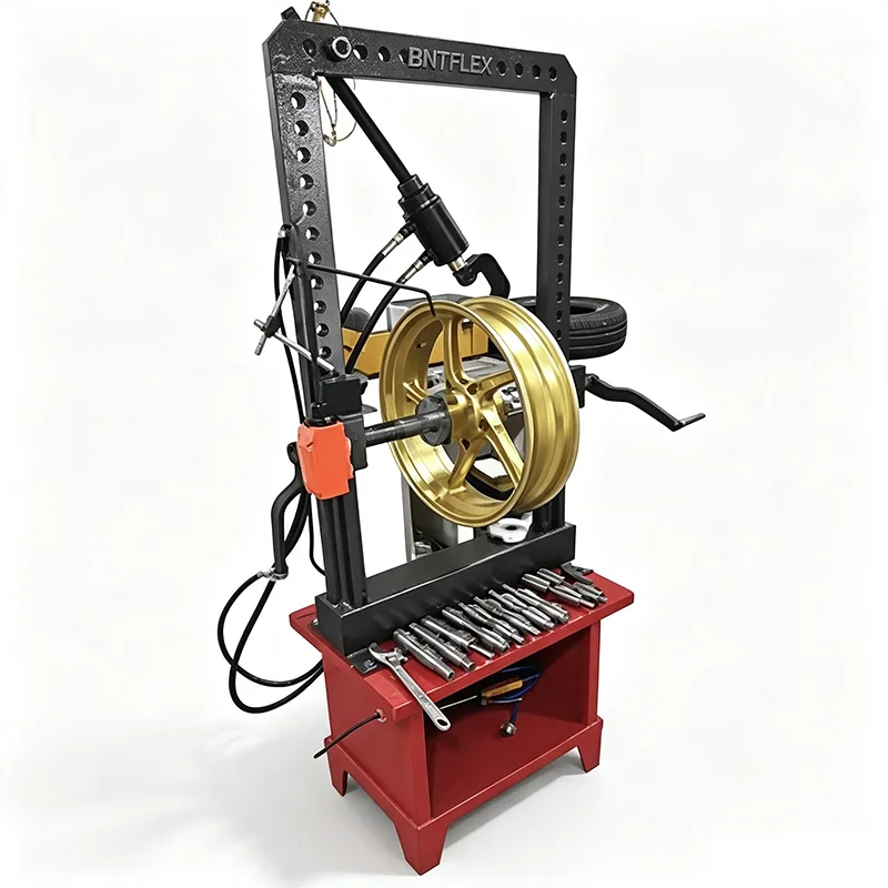 Motorcycle wheel shaping machine, aluminum alloy steel ring deformation correction repair with lathe