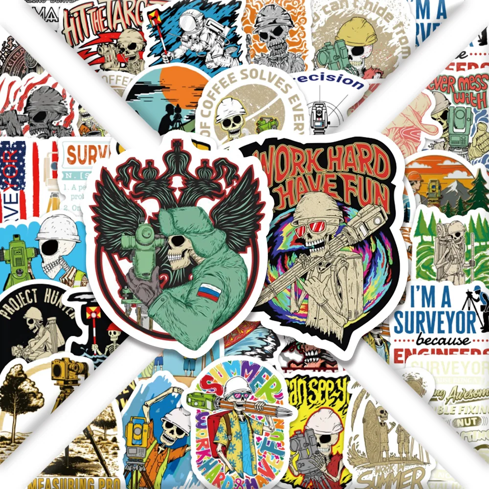 

10/30/50PCS Personalized Creative Stickers Surveyor Graffiti Decorative Decal Funny DIY Refrigerator Car Scrapbook Phone Case