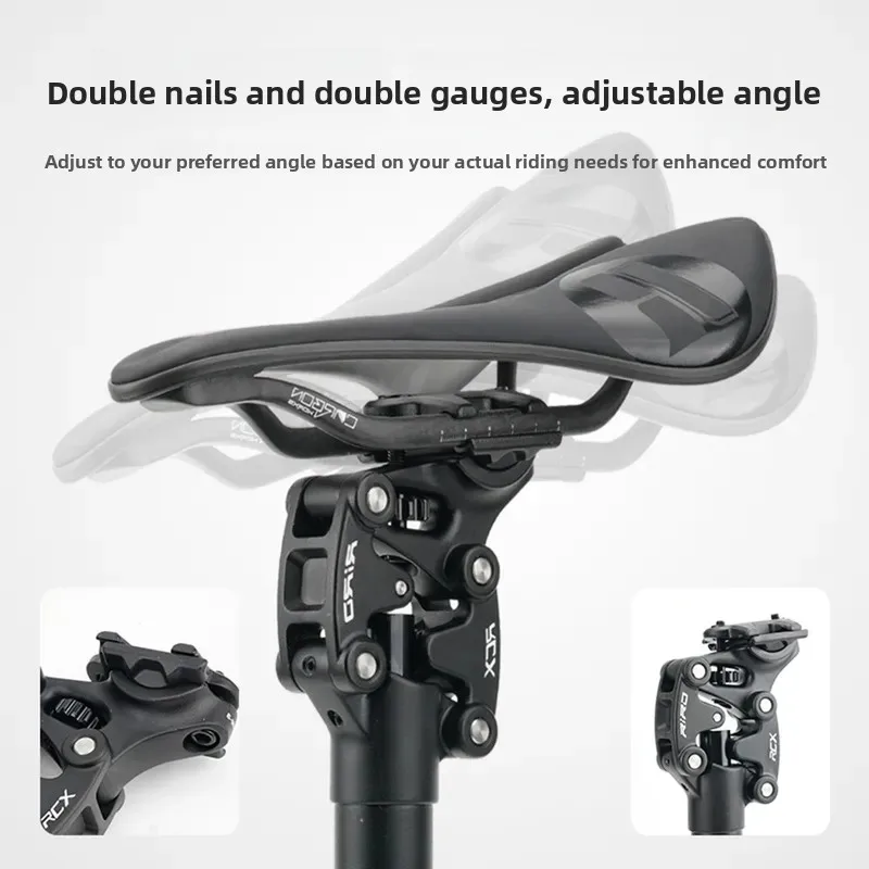 Mountain Bike Four‑Link Shock‑Absorbing Seat Post, Off‑Road Suspension Seat Post 27.2mm / 30.9mm