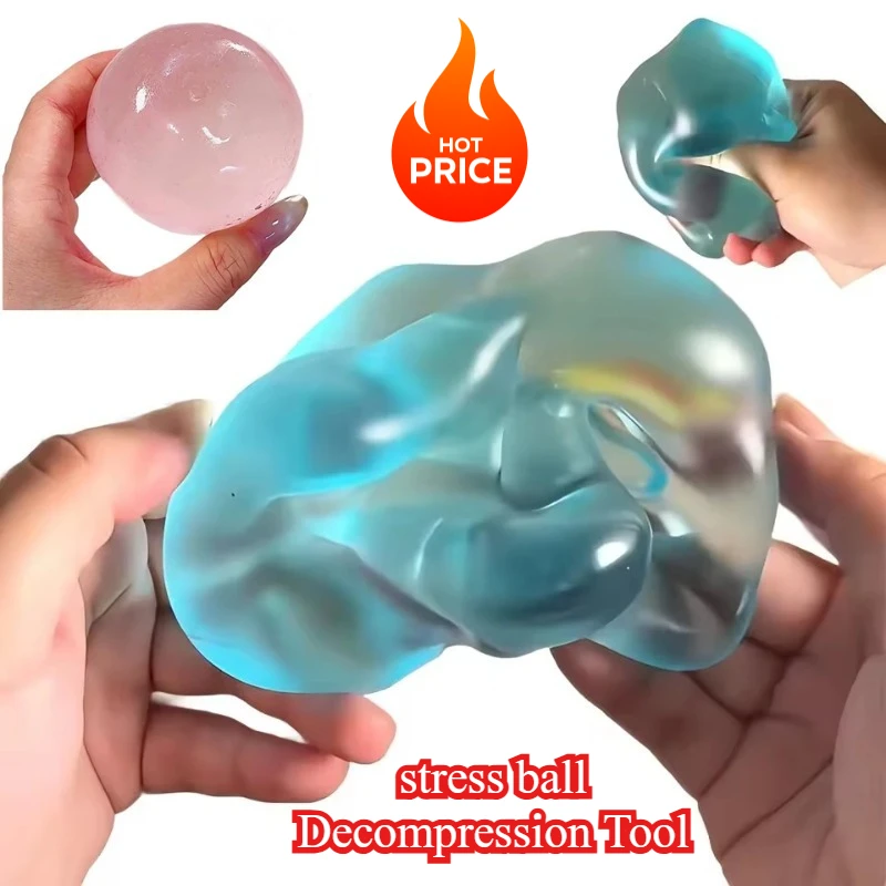 Blue Maltose Squishy Toys Anti Stress Sensory Fidgets Toy Soft Simulated Transparent Blue Maltose Slow-rebound Decompression Toy