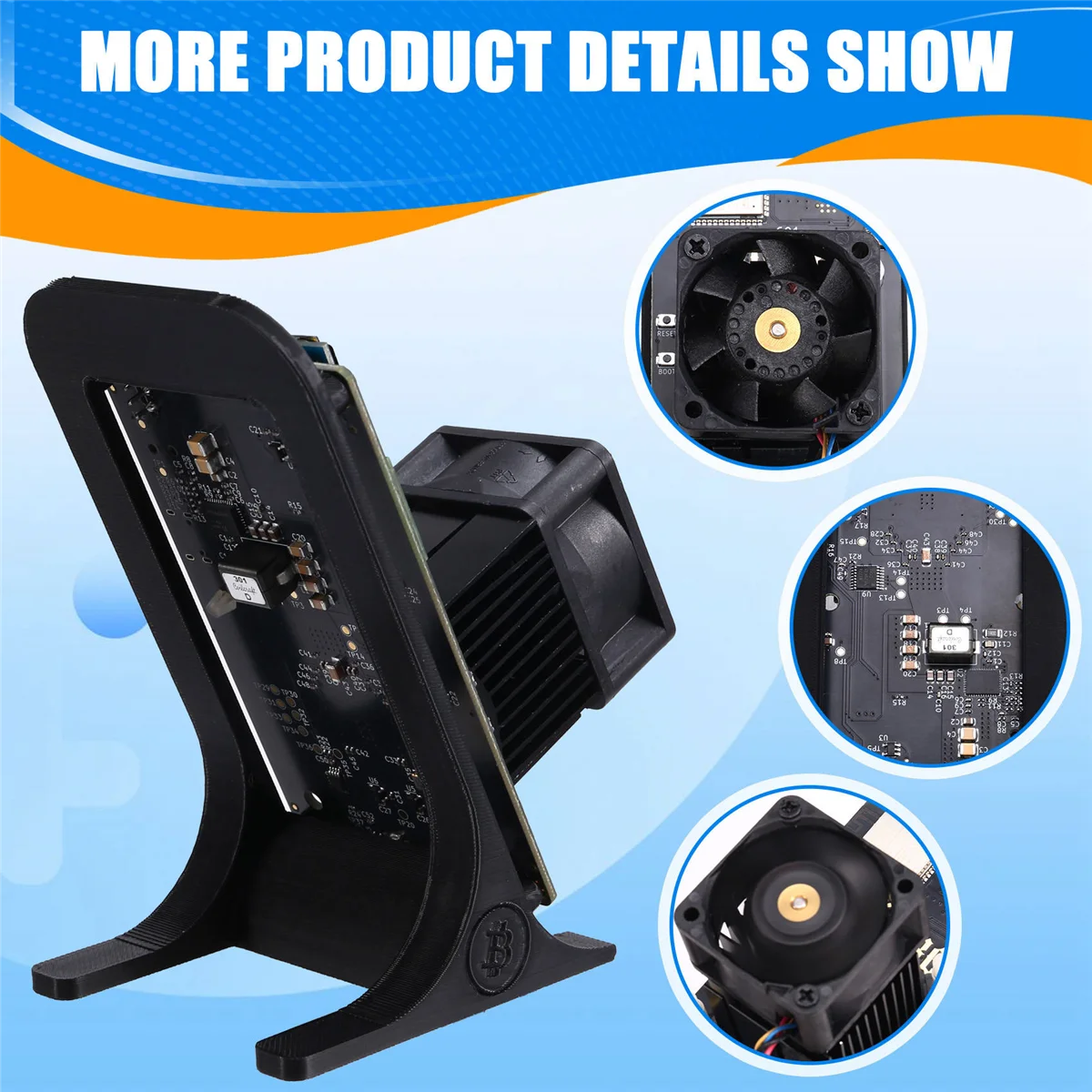 N33R_Bitaxe Gamma 601 Solo Miner 1.2TH/S 18W BM1370 Asic Chip AU Plug