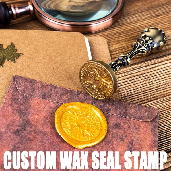 

Custom Brass Wax Seal Stamp with Removable Handle Personalized 2.5/3/4Cm Logo Design for Diy Wedding Envelope Card Decoration