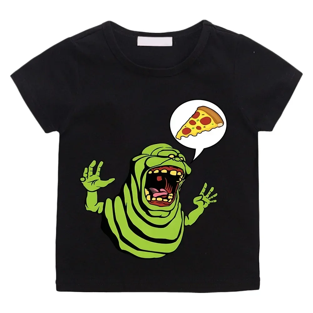 Ghostbusters Kawaii Cotton Kids T-Shirt Street Fashion Graphic Printed Top for Boys/Girls Breathable Casual Tees