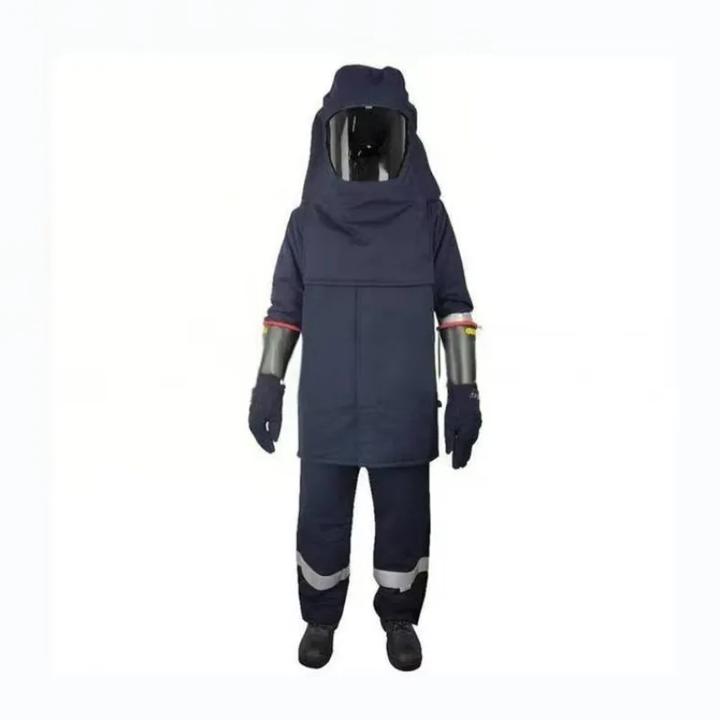 【El más vendido】 Kit de ropa de seguridad para subestaciones 40cal/cm2 Arc Flashsuit con guantes aislantes Kit Clase 2 y 4 Paquete Hrc4