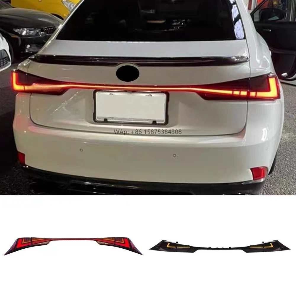 

New 2013-2022 IS250 IS200t IS300 IS350 Red Waterproof 12V LED Tail Lamps Assembly Animated Sequential Turn Signal Car