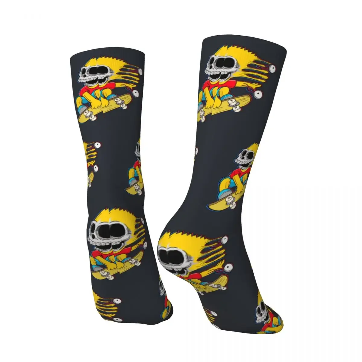 Tiki Crazy  Skate Free Or Die Sock for Men Hip Hop Harajuku The Simpsonss Quality Pattern Crew Sock Casual Gift tops fugees