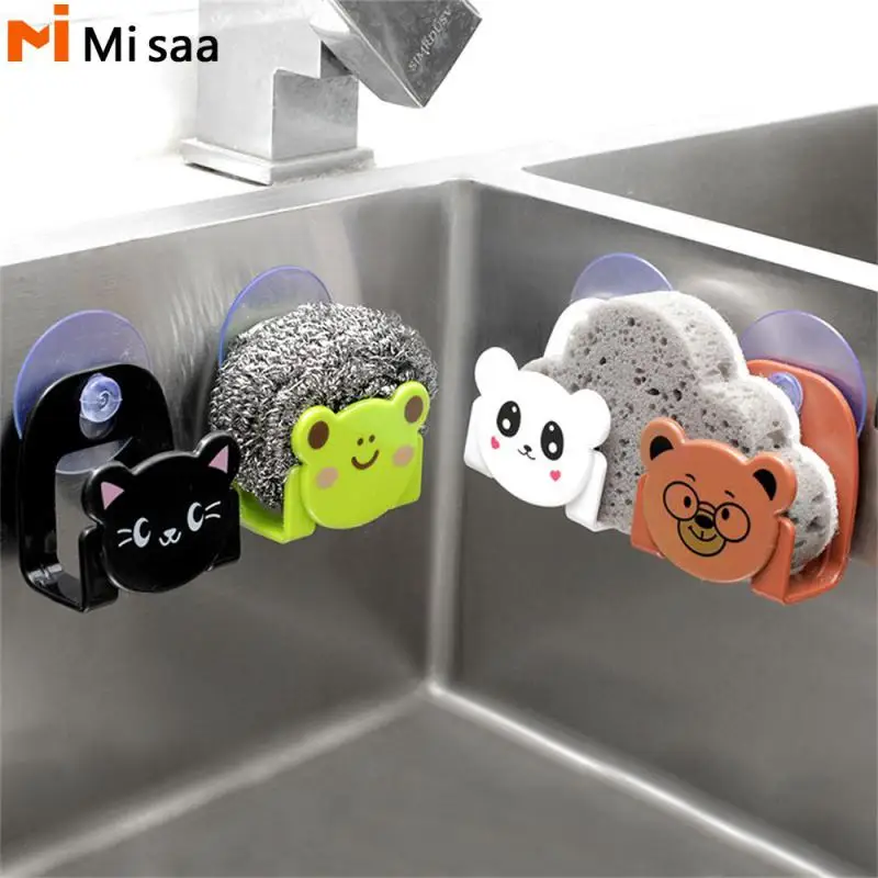 Bracket Convenient Cartoon White Customer Favorite Household Trend Sponge Holder Bathroom Accessories Kitchen Organizer Durable