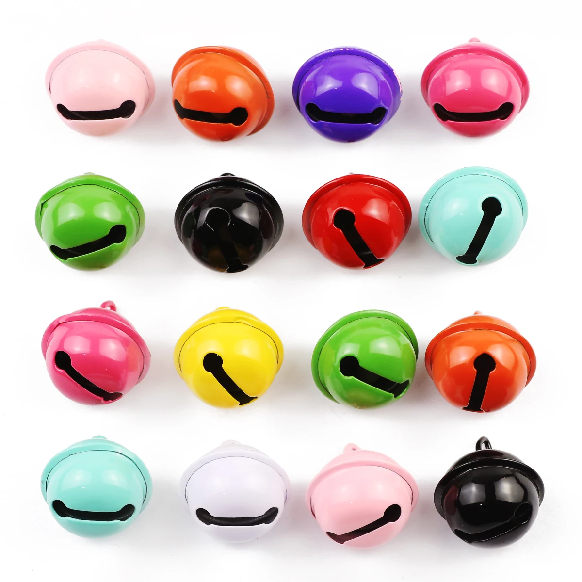 5~20pcs 22MM Colorful Christmas Bell Pendant Dolls/Label Hand Tag Connector Baking Paint Fits Jewelry Making DIY Accessories