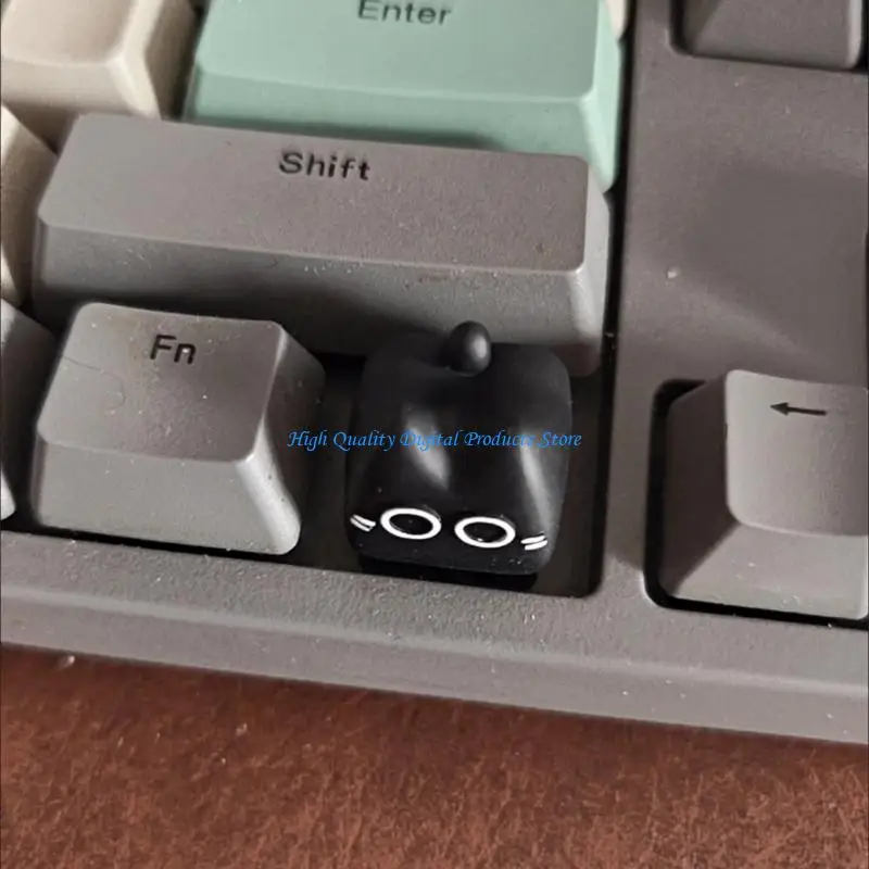 U2JE Resin Keycap With Curved Tail Cats Design For Mechanical Keyboards Customization