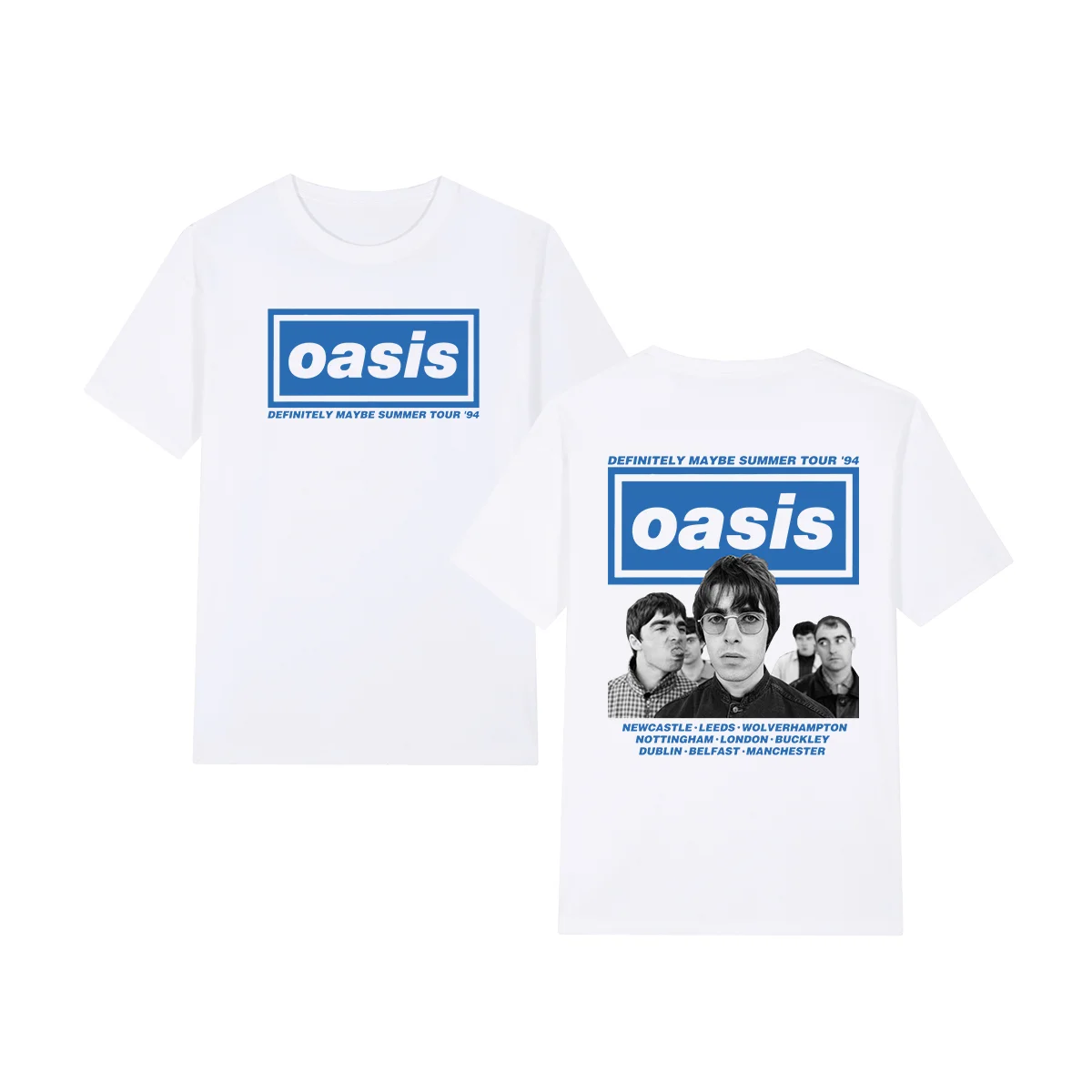 definitely maybe Oasi Band Logo Vintage T-shirt Fashion Casual Y2K Cotton Men T shirt New Tee Tshirt Womens Tops