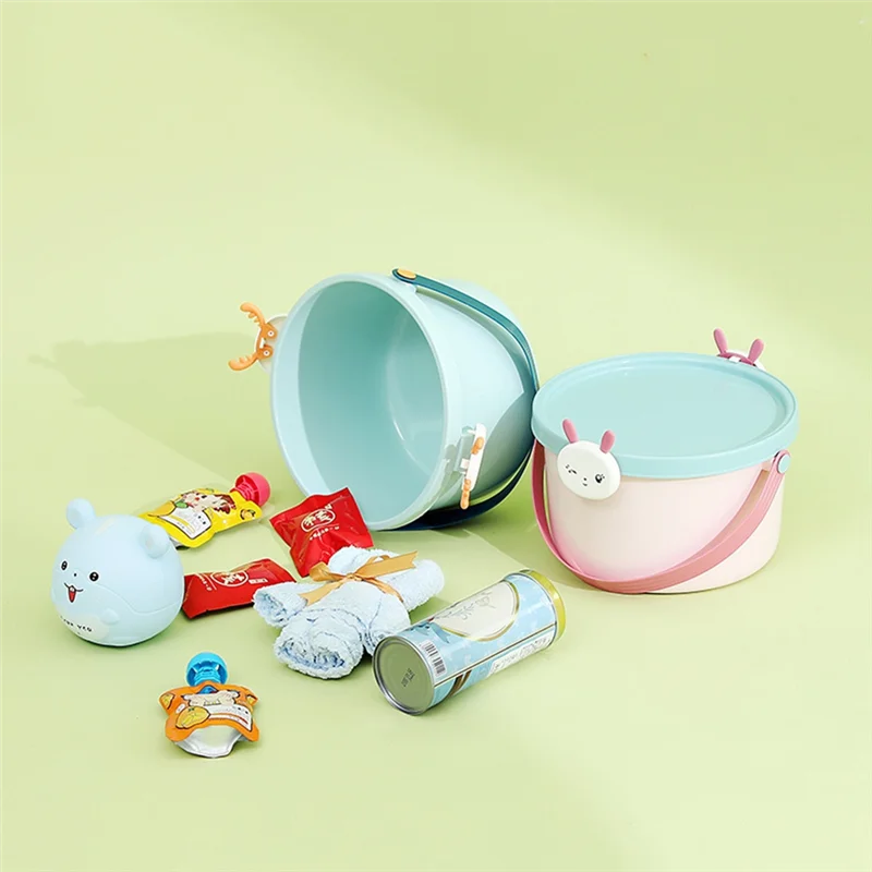 ABWE-2PCS ถัง Building Blocks Organizer ถังเก็บถังขนมเด็กพลาสติกถังทรายถังน้ํา