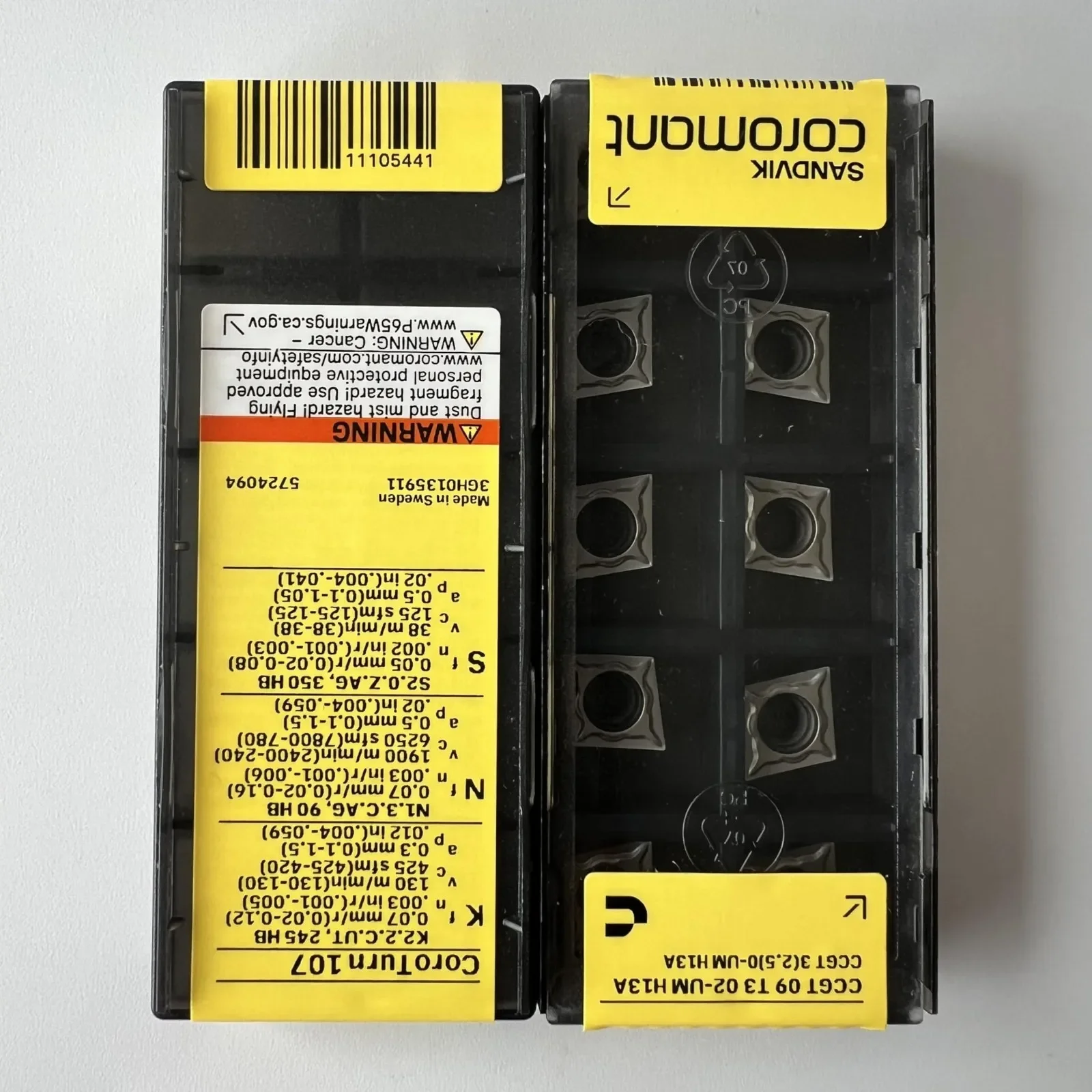 SANDVIK / CCGT09T302-UM H13A / شفرة سبائك الصلب السويدية الأصلية 10 قطع