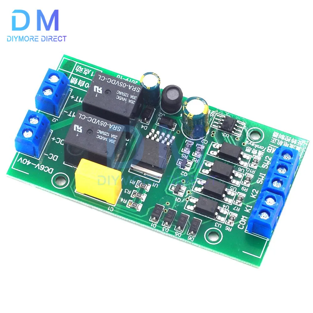 DC 5V 12V 24V DC Motor Forward and Reverse Controller 20A High Current with Limit Relay Driver Lifting Control Board