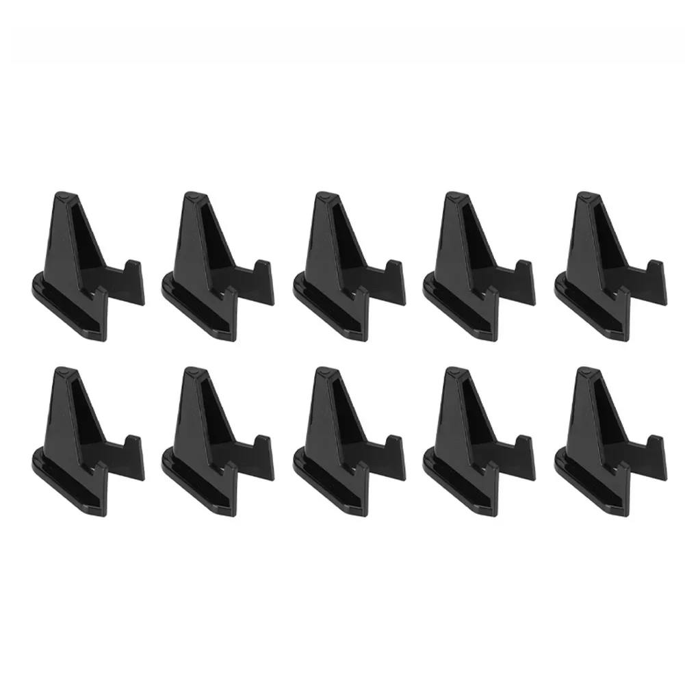 10PCS Black Acrylic Versatile Triangle Display Stand Commemorative Coin Display Stands Plate Storage Rack Home Supplies Decor