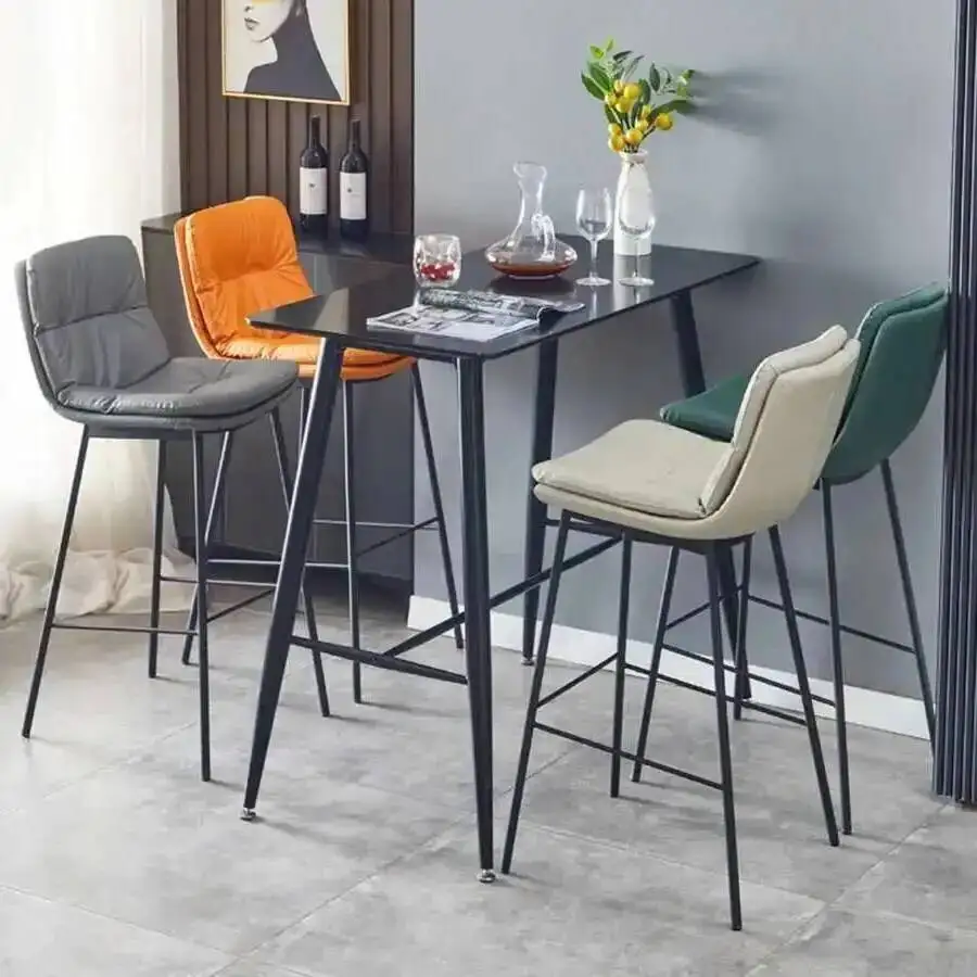 Modern Stuhl Industrial Style Bar Chair Kitchen Luxury Waterproof Gaming Green Retro Nordic Recliner Chair Backrest Furniture