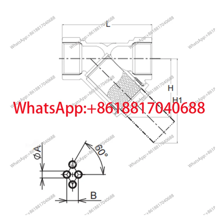 PN16YZ brass forged thread button Y type filter drinking water valve