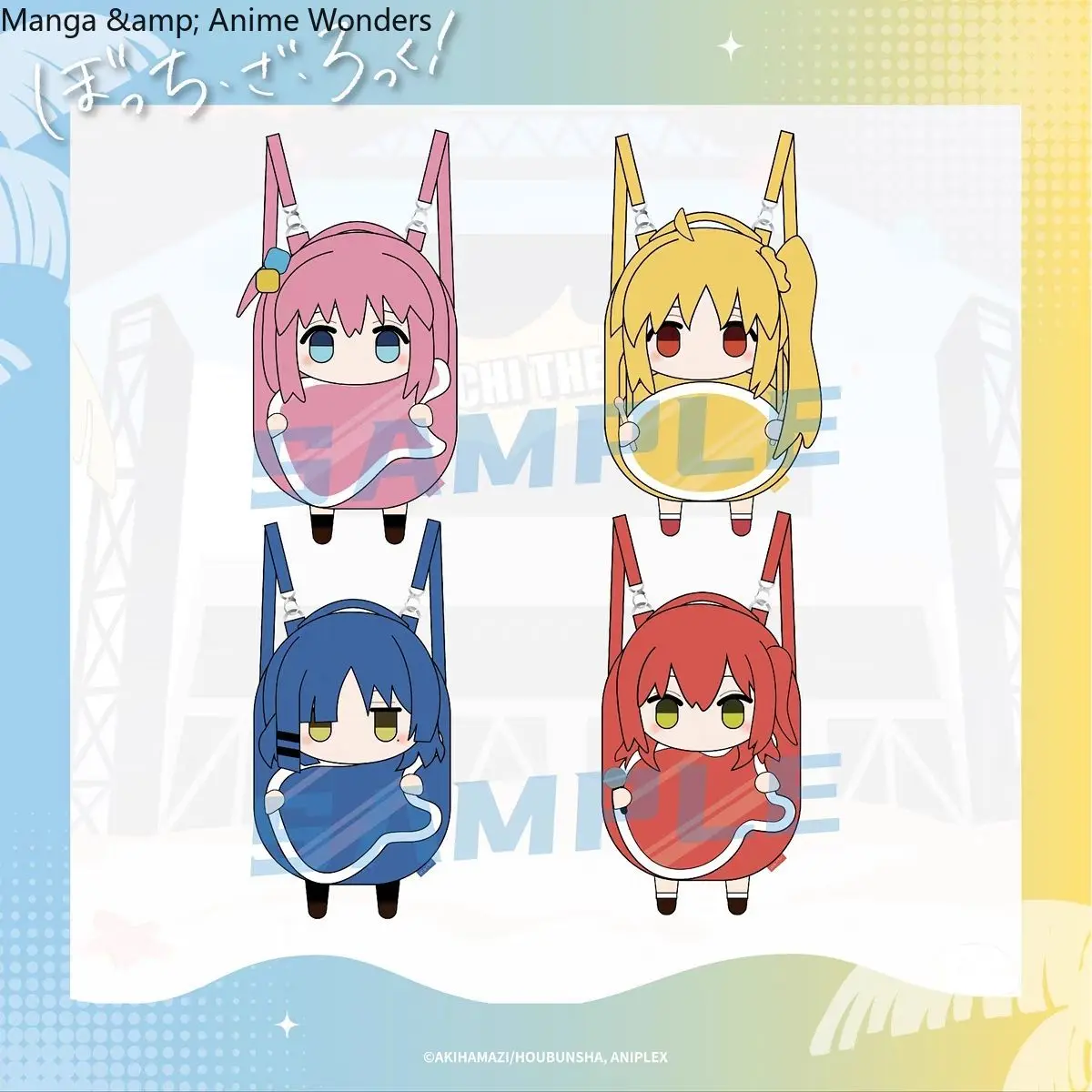 

Подлинный BOCCHI THE ROCK! Фигурки Ijichi Nijika Gotoh Hitori аниме милая плюшевая Itabag прозрачная сумка через плечо студенческий кавайный подарок