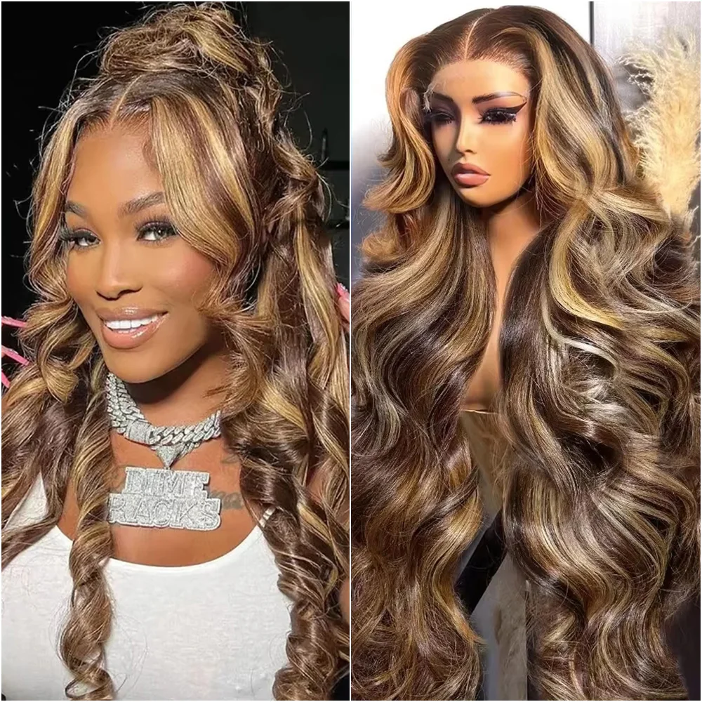 

Цветной парик с цветными прядями, 30-40 дюймов, 13x4, с кружевной передней частью, волнистый, бразильский, 13x6, HD прозрачный кружевной фронтальный парик из натуральных волос для женщин