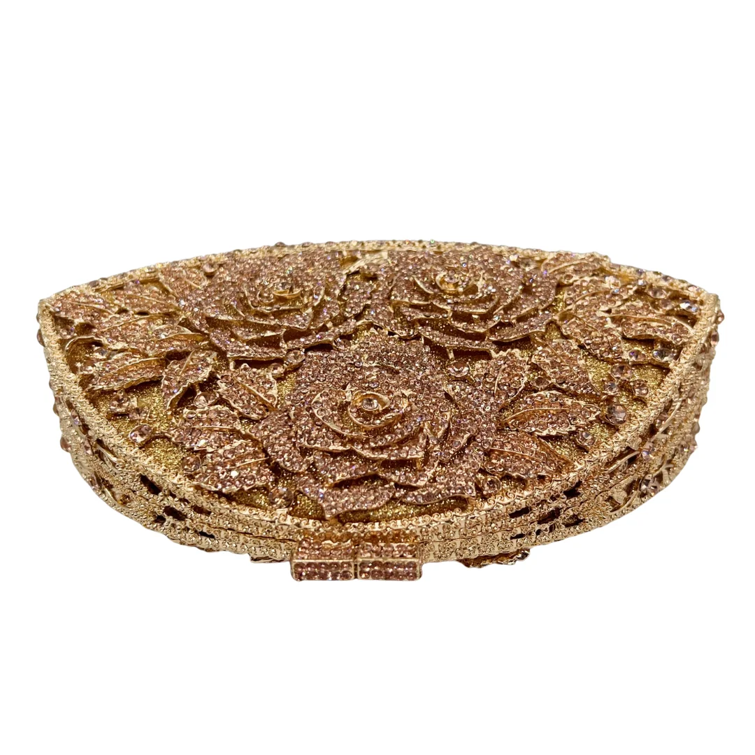 Rose Bouquet Clutch, Handheld Floral Evening Bag for Women. OEM Custom Botanical Purse, Low MOQ Wholesale from Factory Direct
