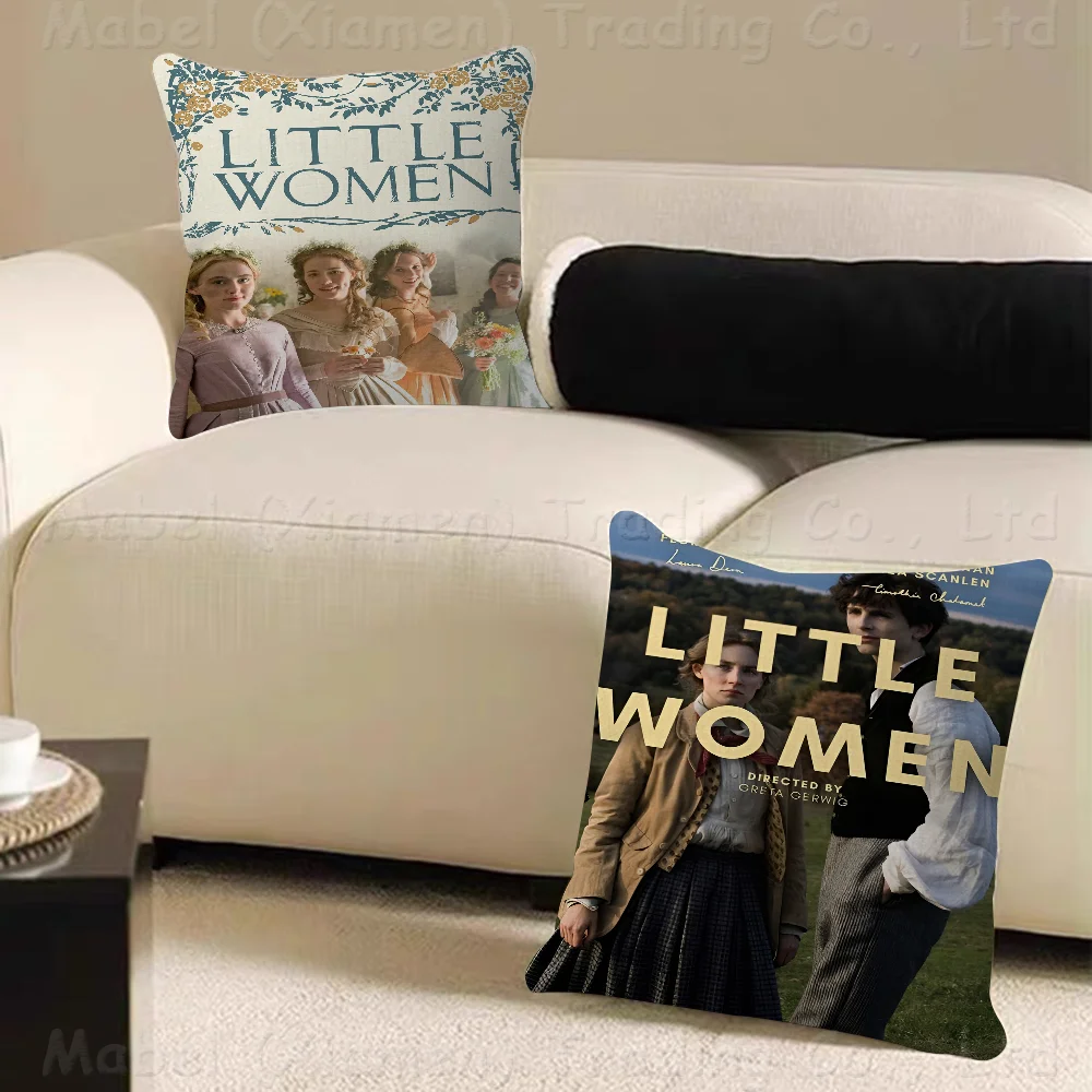 L-Little Women Pillow Gifts Home Office Furnishings Bedroom Sofa Car Cushion Cover Case 45x45cm