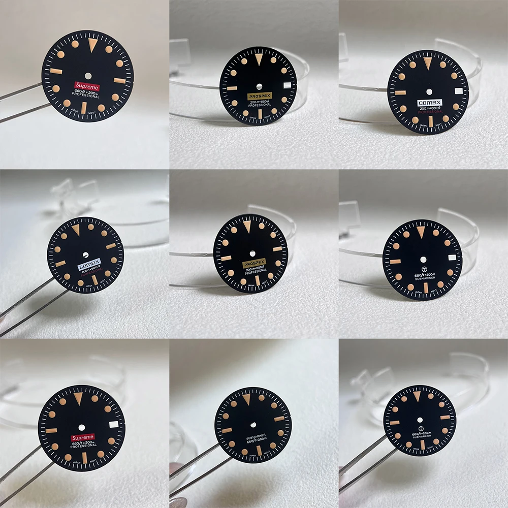 NH35 Dial 28.5mm Black Versatile Dial Suitable For NH35/36/4R Modified And Upgraded Classic Color Watch Accessories