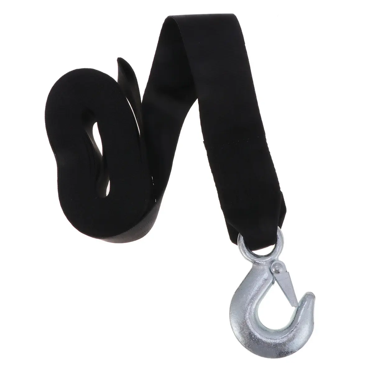 1 set 1 Set 6M 2 Ton Car Trailer Rope Heavy Duty Nylon Winch Strap Outdoor Emergency Towing Sturdy Tow Rope Snap Hooks Vehicle