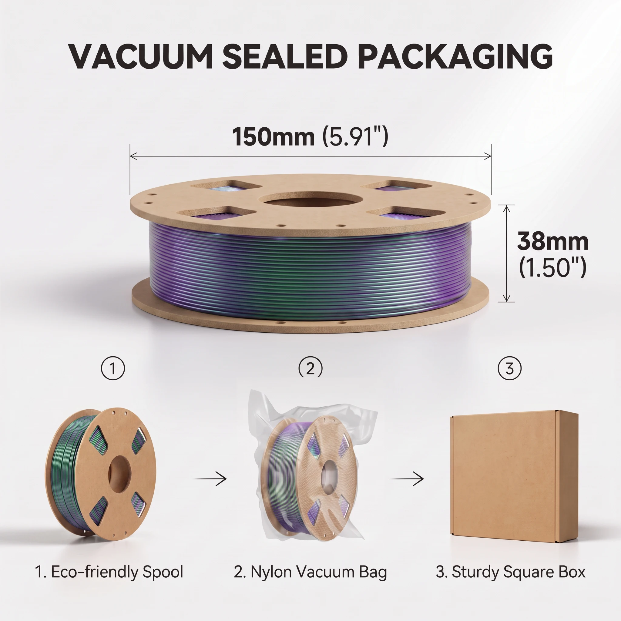 Dual Color Silk PLA 1.75mm Filament High Gloss 3D Printing Material For FDM Printers Multiple Colors Optional