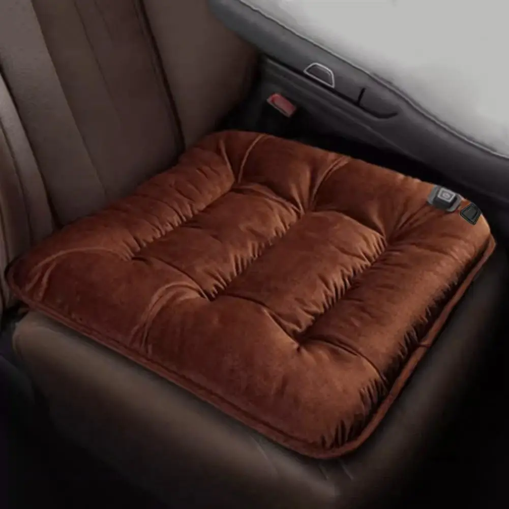 Cuscino Cuscino del sedile USB con 3 cuscinetti lavabili a temperatura per sedia da ufficio Car Off automatico Opzione di riscaldamento domestico Facile da usare