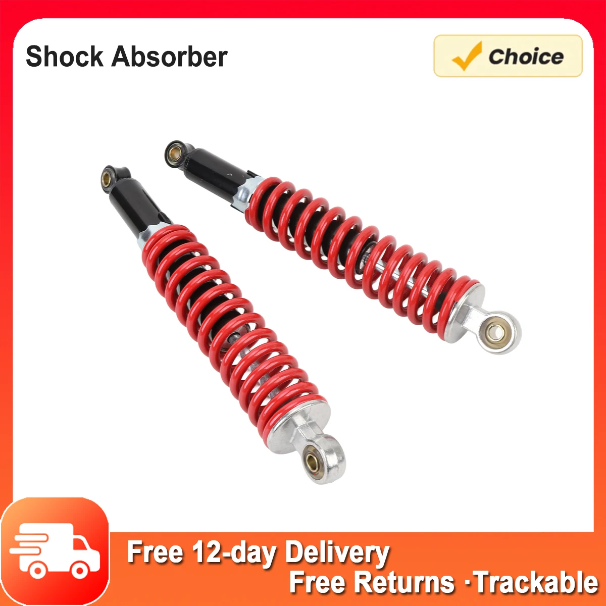 

350 мм мотоциклетный амортизатор 8 мм, пружинный высокопроизводительный амортизатор подвески для квадроциклов 50cc до 150cc