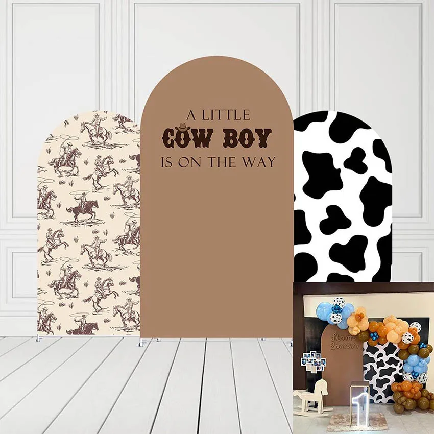 

Mehofond Custom 2-Sided First Rodeo Cow Cactus Farm Boys Birthday Party Baby Shower Cover Chiara Arch Background Decor Backdrop