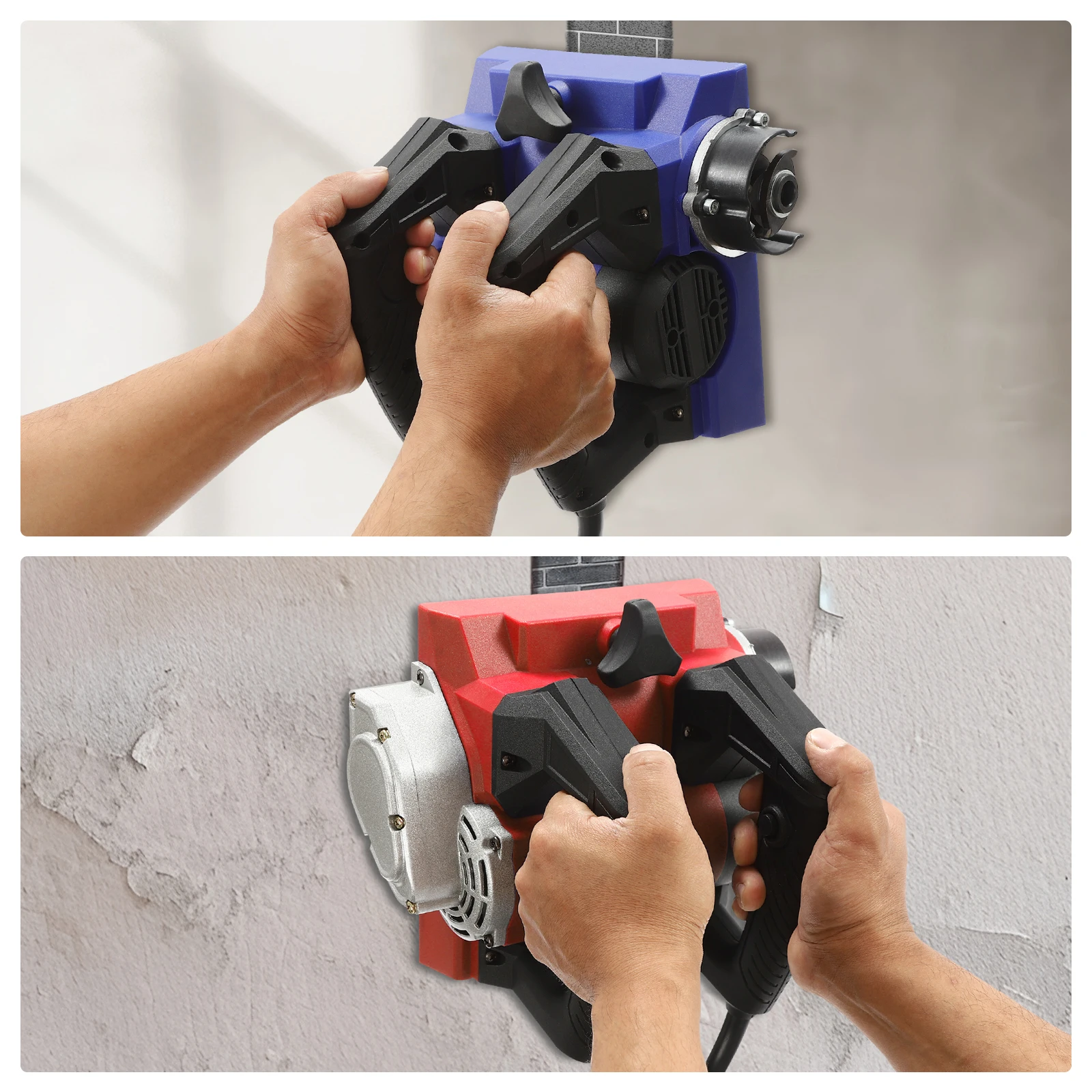 مسوي حائط كهربائي 1300 واط، مسوي أسطوانة محمول مع كابل، آلة طحن الجدار المجددة مع صندوق الأدوات #2