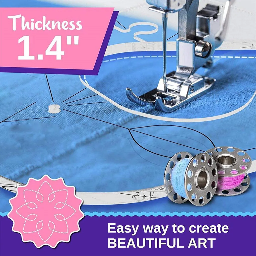 6 Pezzi Righelli per Quilting Acrilico Modello Patchwork Fai da Te Calibri Macchina da Cucire Tessuto Quilting Board Kit Accessori