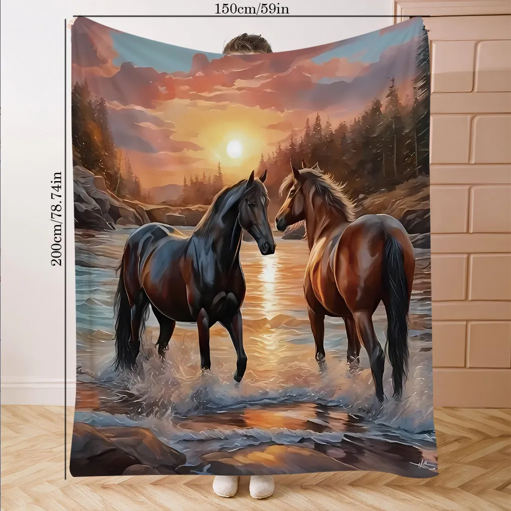 

Одеяло для двух щенков — бросок из синтетической кожи с принтом