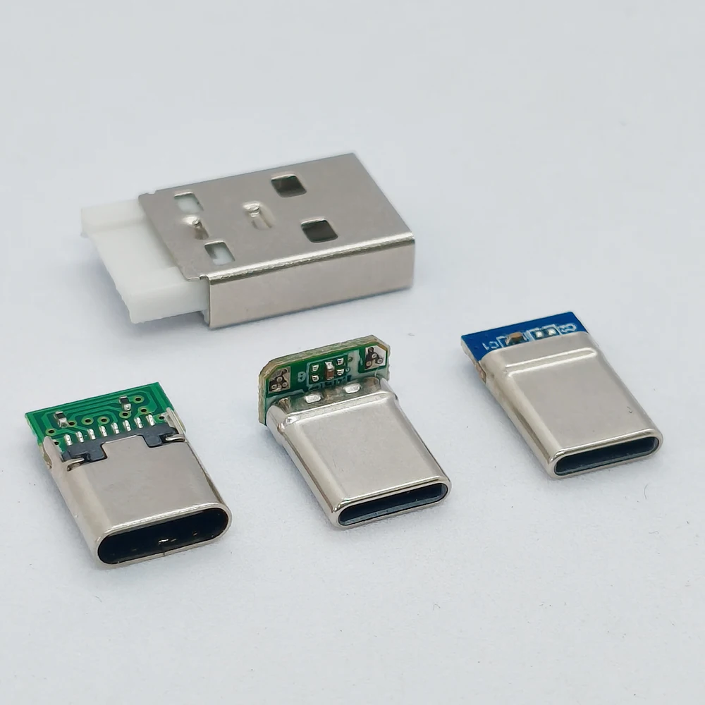 5 Stück USB 2.0 Micro-USB Typ-C Adapter Oben Unten Links Rechts Gerader Kopf DIY Benutzerdefinierter L-förmiger Winkel 90 Grad Schnittstelle Stecker Buchse – Detail 6