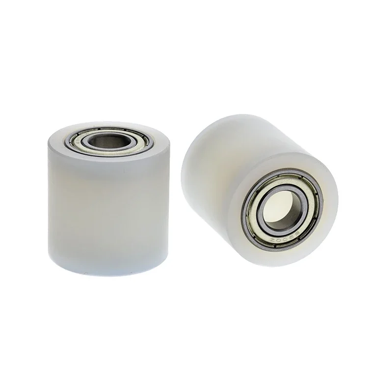 12mm inner diameter outer 48/50/55/60, plastic double bearing nylon roller, POM guide wheel,2pc.