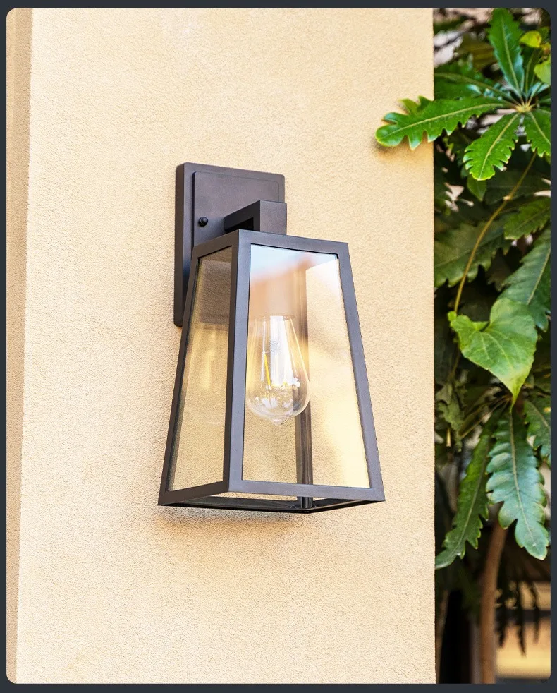 Decoração de natal ao ar livre lâmpada trapezoidal à prova dwaterproof água corredor pátio lâmpada exterior jardim simples varanda terraço lâmpada