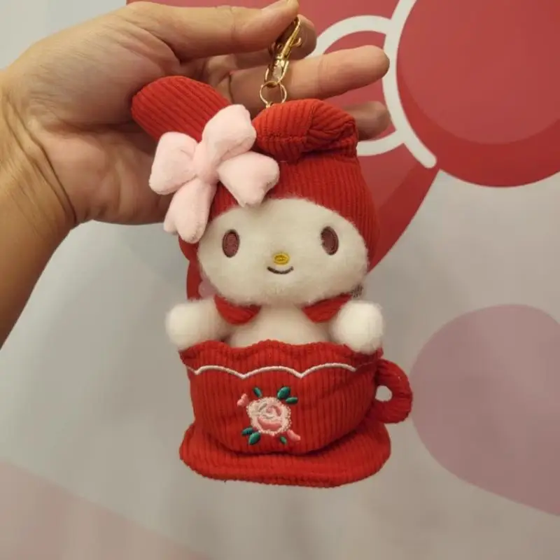 Sanrio oryginalna melodia wisiorek w kształcie lalki torba dekoracyjna brelok Mini portmonetka kosmetyczna torba fotograficzna ozdoby pluszowe zabawki Anime