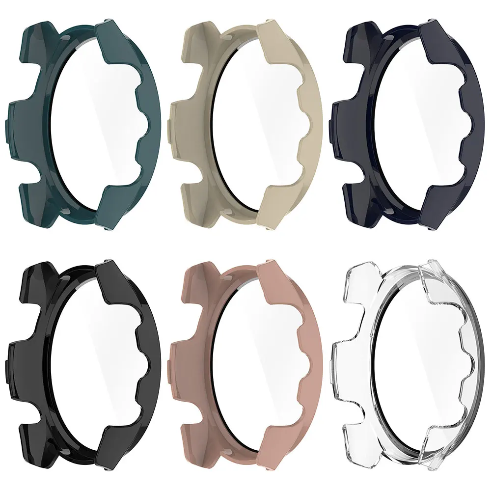 PC Watch Case + Glass Film For Garmin Forerunner 165 Screen Protector Cover With Tempered Glass Frame For Forerunner 165 Cases