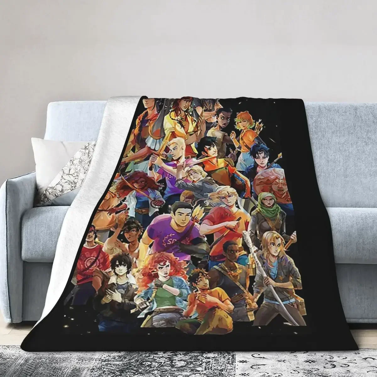 Percy Jackson Soft Warm Flannel Throw Blanket for Bed Living Room Picnic Travel Home Sofa Bedding